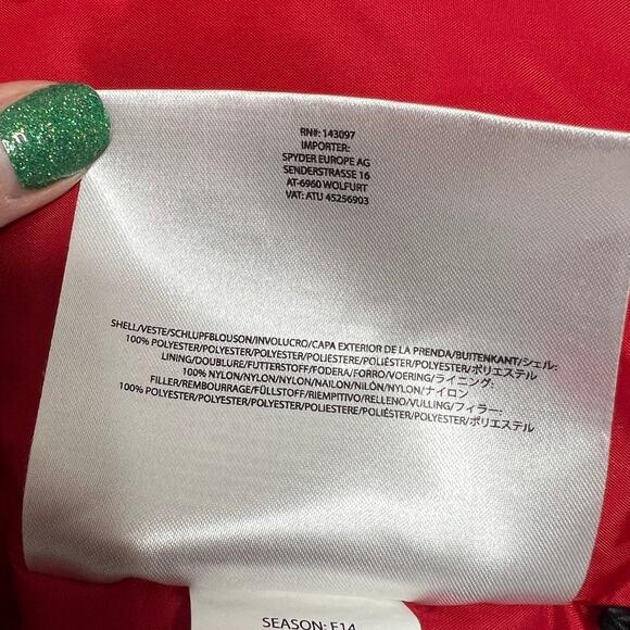 Spyder Amp Winter Ski Jacket Red White Women's Size 12 - Picture 7 of 15
